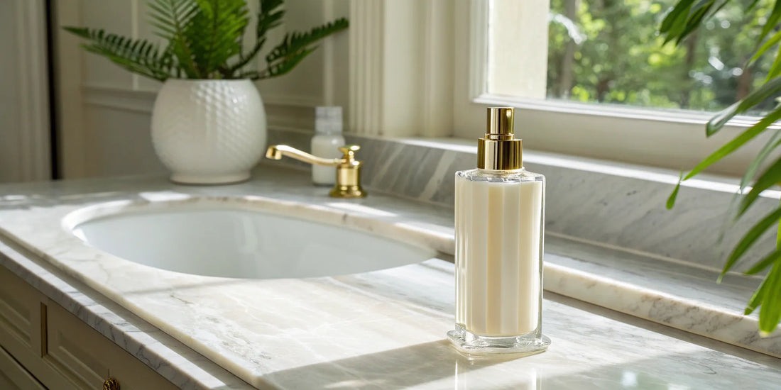 A bottle of treatment cream for frizzy hair.