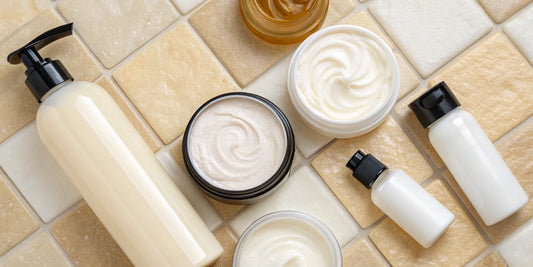 A selection of the best curl creams for curly hair showing a variety of textures.