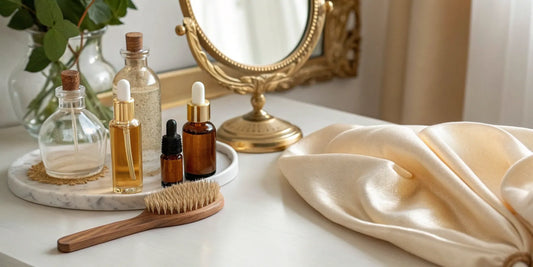 Collagen serums and hair care products for the benefits of collagen for women's skin and hair.