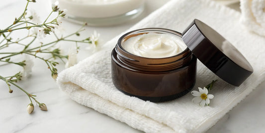 A jar of nourishing hair cream that hydrates hair to control frizz and prevent breakage.